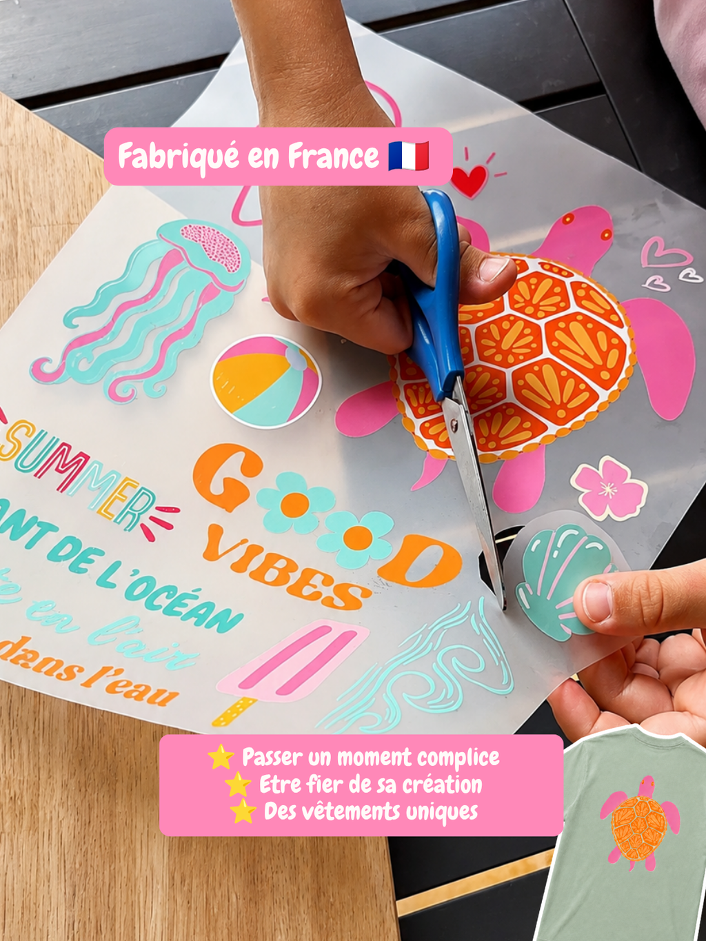 Transfert thermocollant - Planche OCÉAN